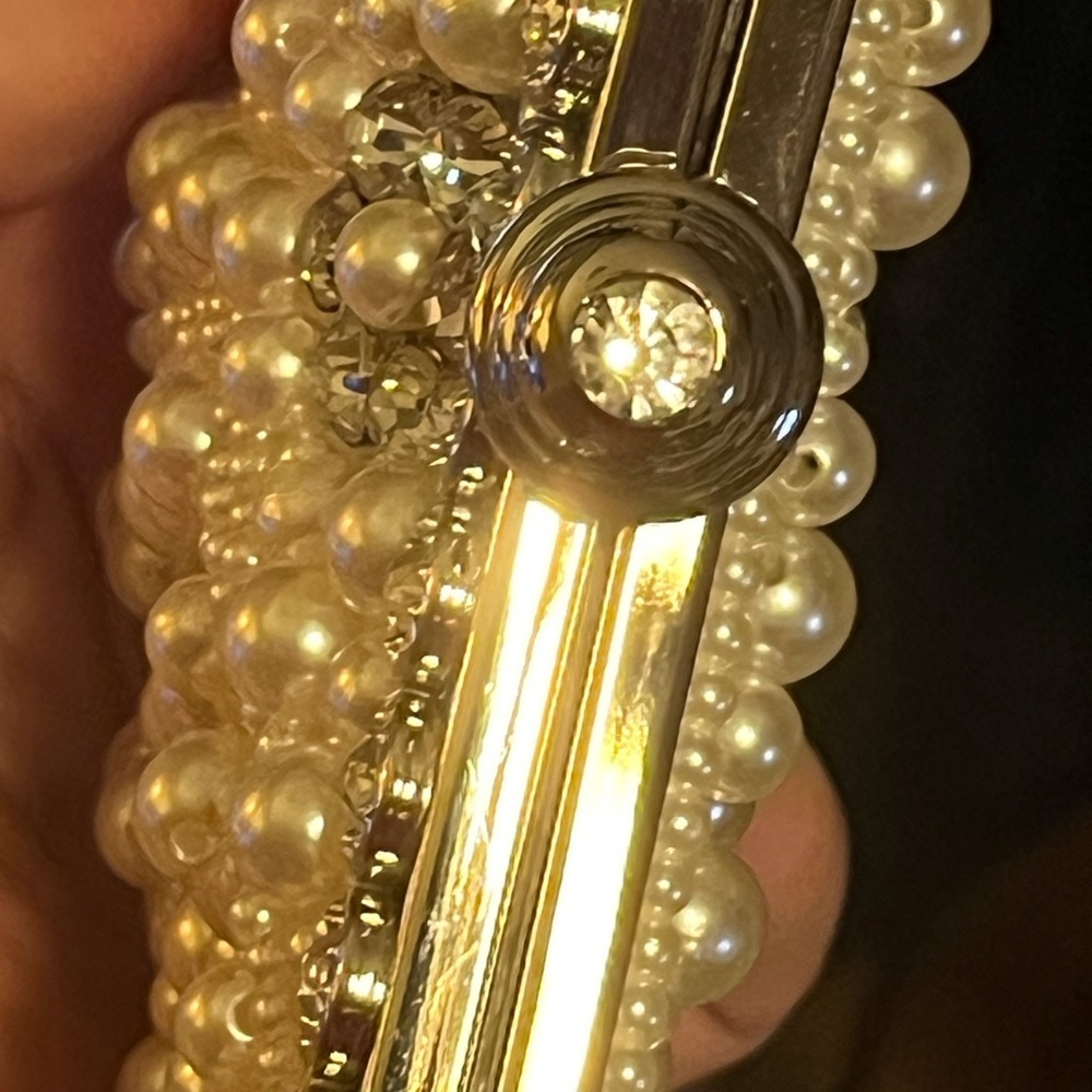 NWT Crystal and Pearl Clutch, Handbag, Shoulder Bag - Picture 5 of 8